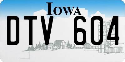 IA license plate DTV604