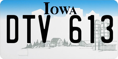 IA license plate DTV613