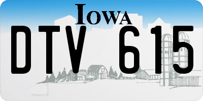 IA license plate DTV615