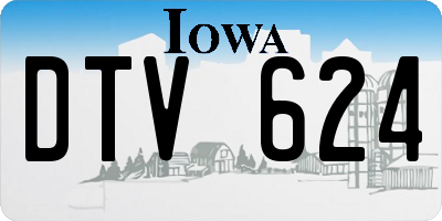IA license plate DTV624
