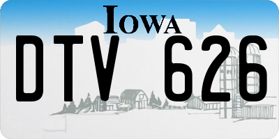 IA license plate DTV626