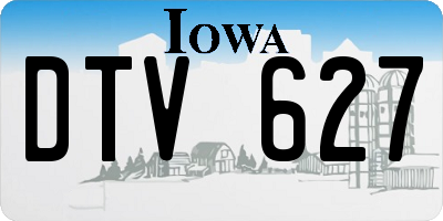 IA license plate DTV627