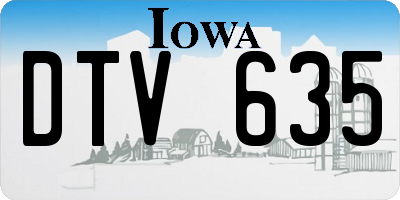 IA license plate DTV635
