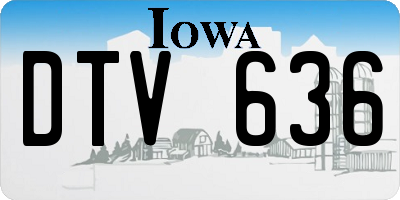 IA license plate DTV636