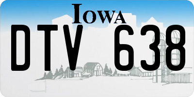 IA license plate DTV638