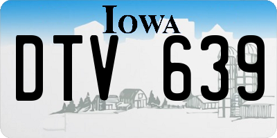IA license plate DTV639