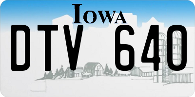 IA license plate DTV640