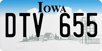 IA license plate DTV655