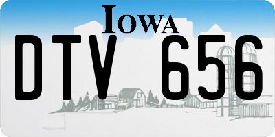 IA license plate DTV656