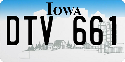 IA license plate DTV661
