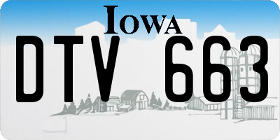 IA license plate DTV663
