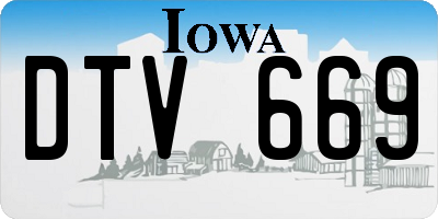 IA license plate DTV669