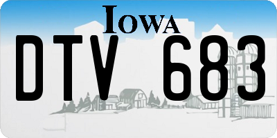 IA license plate DTV683