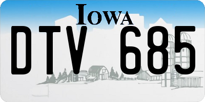 IA license plate DTV685