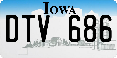 IA license plate DTV686