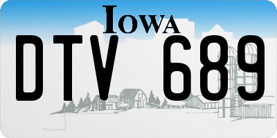 IA license plate DTV689