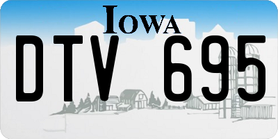 IA license plate DTV695