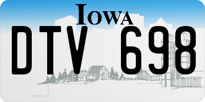 IA license plate DTV698