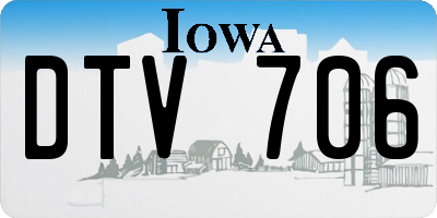 IA license plate DTV706