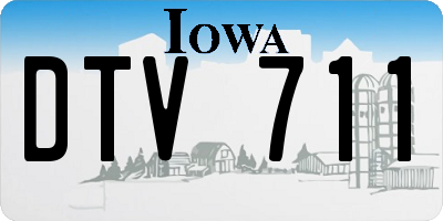 IA license plate DTV711