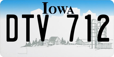 IA license plate DTV712