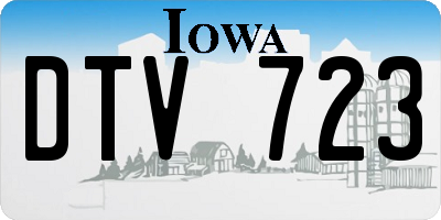 IA license plate DTV723