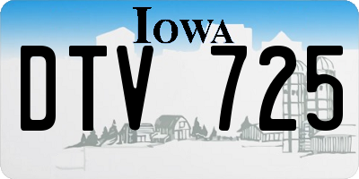 IA license plate DTV725