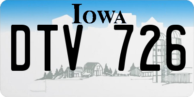 IA license plate DTV726