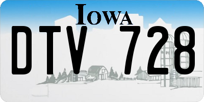 IA license plate DTV728