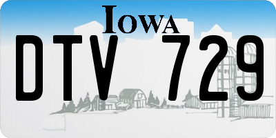 IA license plate DTV729