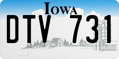IA license plate DTV731