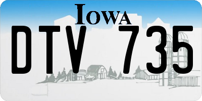 IA license plate DTV735
