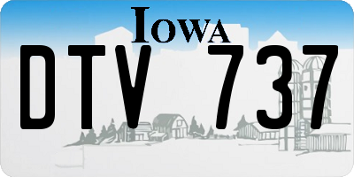 IA license plate DTV737