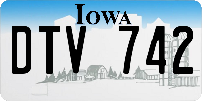 IA license plate DTV742