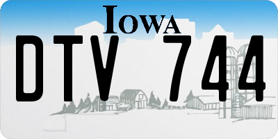 IA license plate DTV744