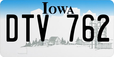 IA license plate DTV762