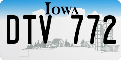 IA license plate DTV772