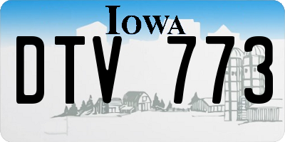 IA license plate DTV773