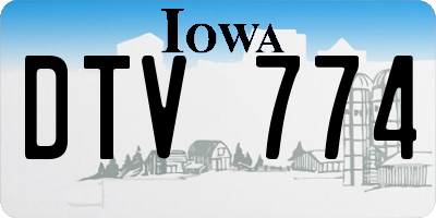 IA license plate DTV774