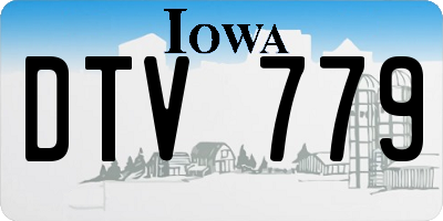 IA license plate DTV779