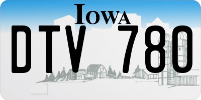 IA license plate DTV780