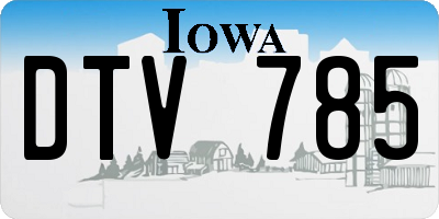 IA license plate DTV785