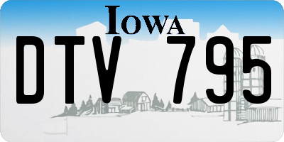 IA license plate DTV795