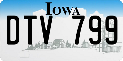 IA license plate DTV799