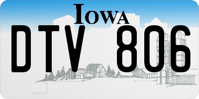 IA license plate DTV806
