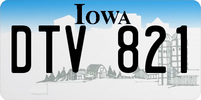 IA license plate DTV821
