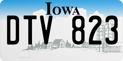 IA license plate DTV823