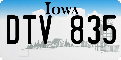 IA license plate DTV835