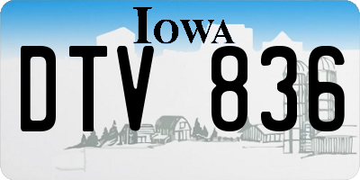IA license plate DTV836