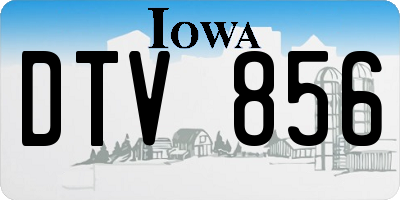 IA license plate DTV856